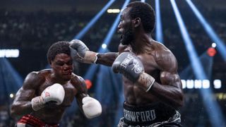 Options abound for Terence Crawford on the road to immortality, but unbeaten KO artist Jaron Ennis may not fit the bill (boxing). Photo by Esther Lin file photo