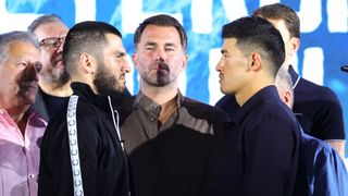 Artur Beterbiev and Dmitry Bivol begin the final countdown for the high stakes bout to determine the world's greatest light heavyweight (boxing). Photo by Mikey Williams/Top Rank