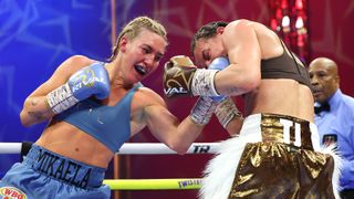 Mikaela Mayer can go paint the town red after stirring rematch victory over Sandy Ryan (boxing). Photo by Mikey Williams/Top Rank