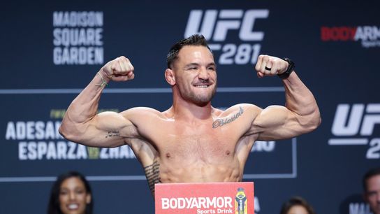 Michael Chandler and Paddy Pimblett at UFC 314: Same year, different roads, one defining night. Photo by Imagn Images