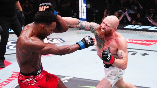 Lerone Murphy eyes featherweight division's big names after remaining unbeaten with decision over Josh Emmett. Photo by Jeff Bottari/Zuffa